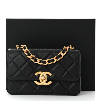 Chanel Shiny Caviar Quilted Small Flap Black 11 of 11