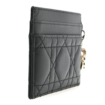 Christian Dior Lambskin Cannage Lady Dior Card Holder Black 3 of 7