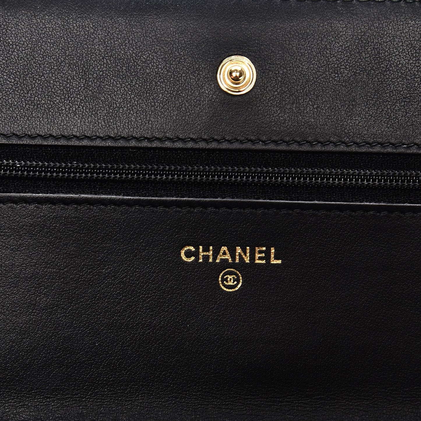 Aged Calfskin Quilted Lucky Charms 2.55 Reissue Wallet On Chain WOC Black