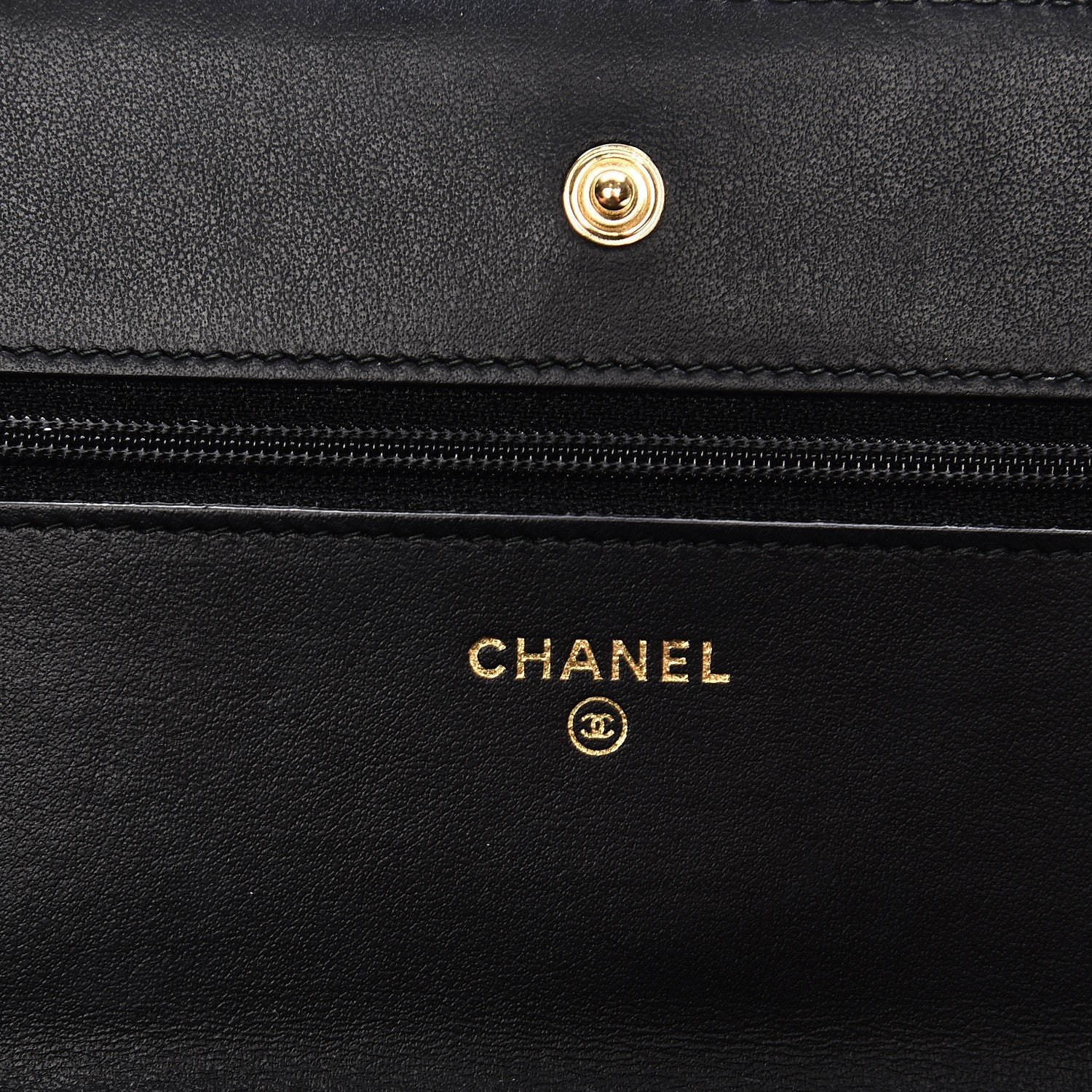 Chanel Aged Calfskin Quilted Lucky Charms 2.55 Reissue Wallet On Chain WOC Black 6 of 9