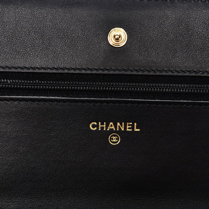 Chanel Aged Calfskin Quilted Lucky Charms 2.55 Reissue Wallet On Chain WOC Black 6 of 9