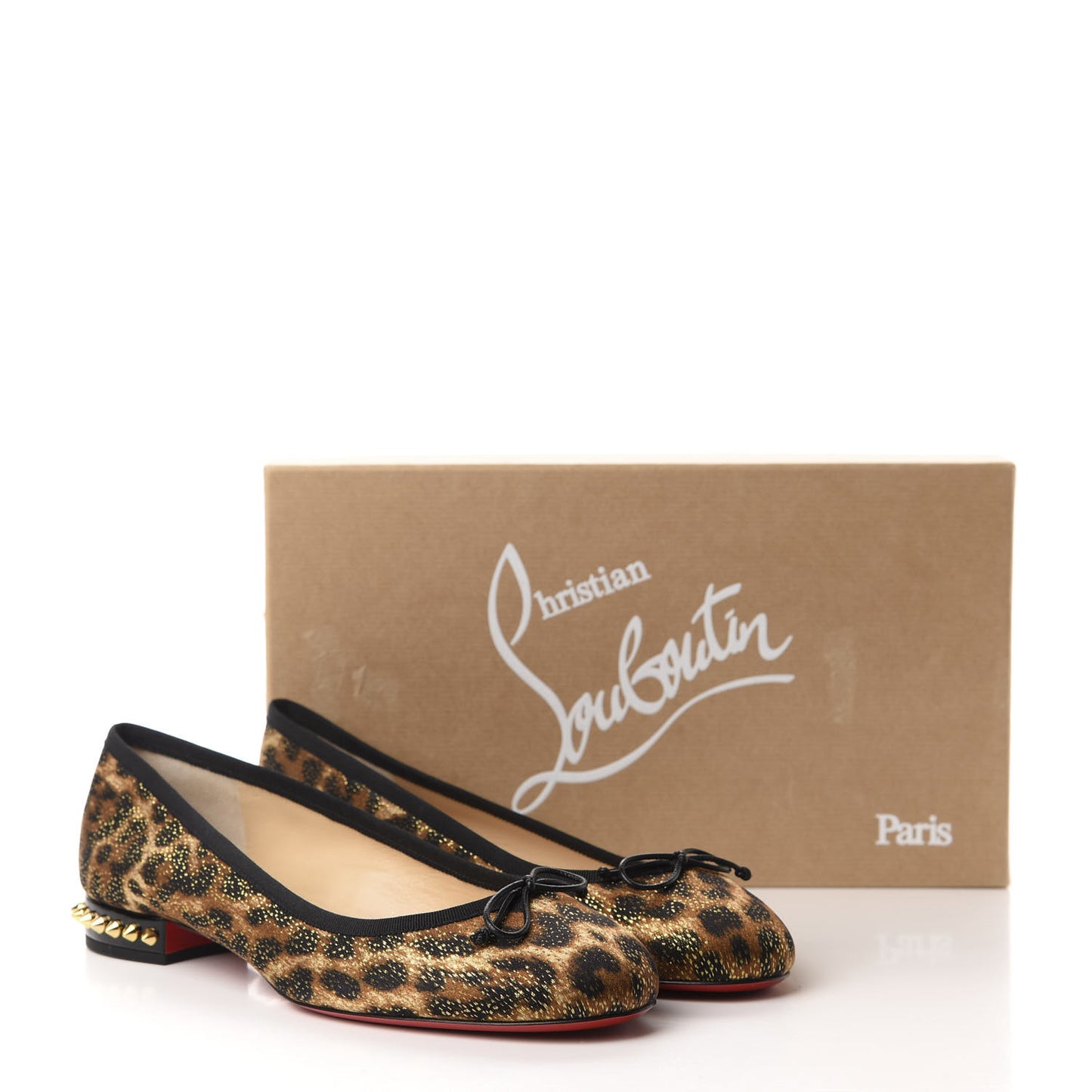 Lurex Leopard La Massine Flats 39 Black Gold