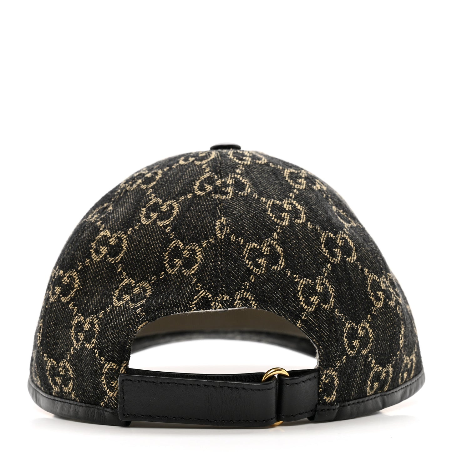 Denim Calfskin GG Monogram Oscar Baseball Hat M Black Ivory