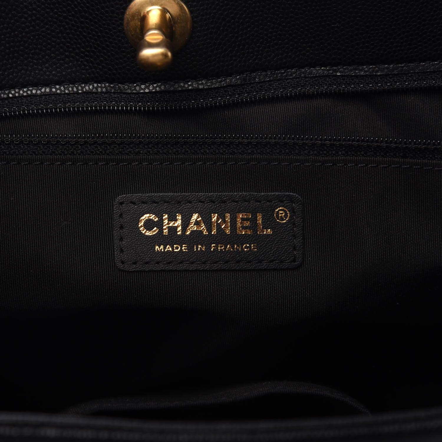 Chanel Caviar Quilted Sweet Classic Shopping Tote Black 6 of 10