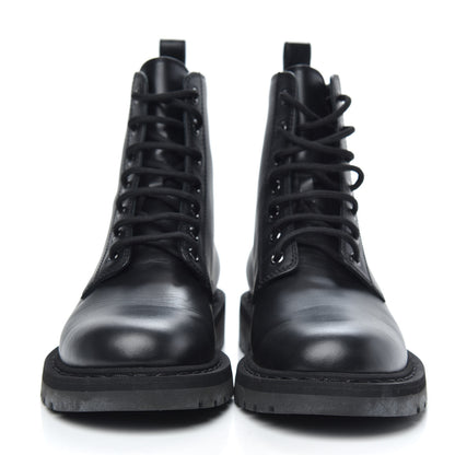 Valentino Garavani Calfskin VLTN 20mm Combat Boots 39.5 Black White 2 of 8