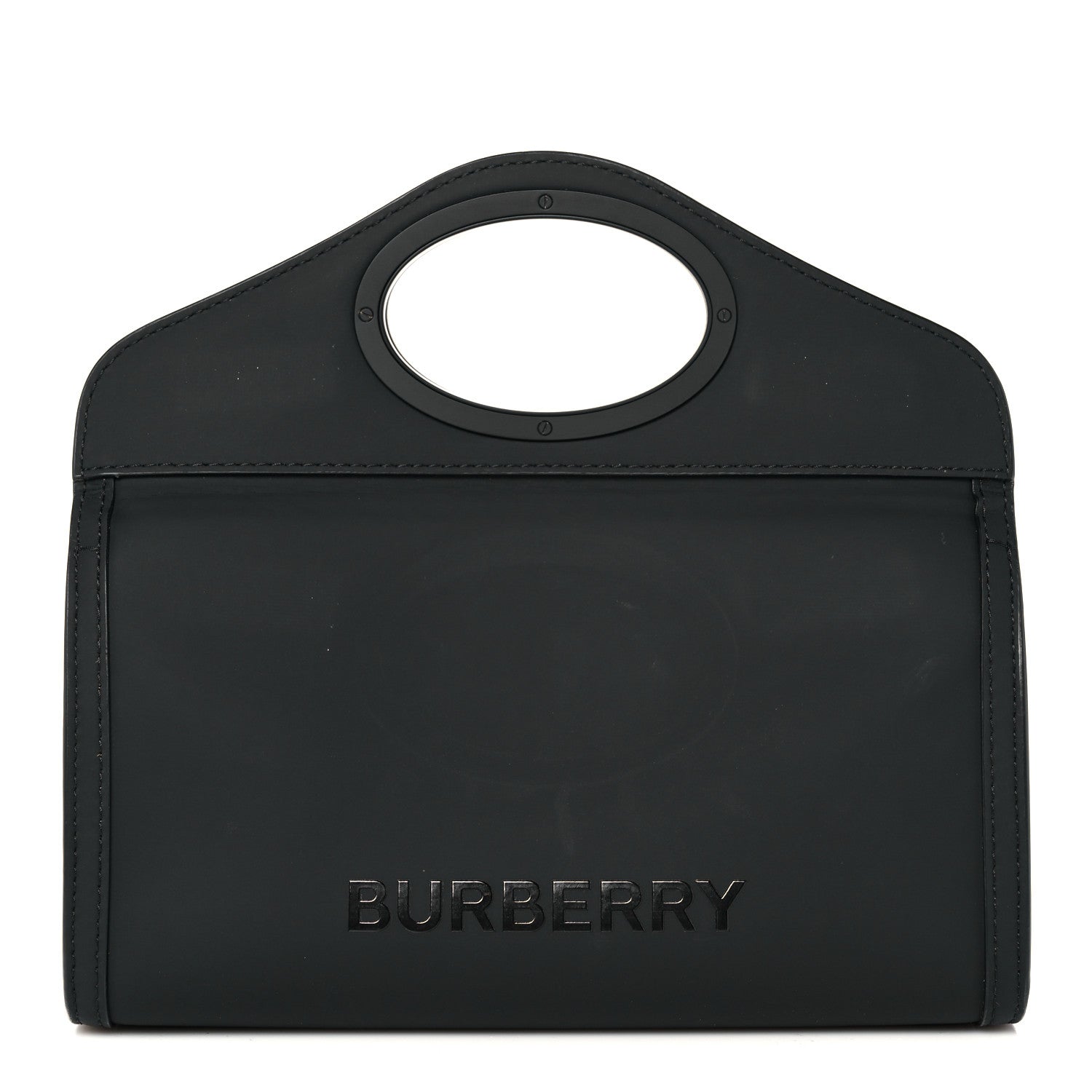 Burberry Rubberised Cotton Foldover Pocket Bag Black 9 of 12