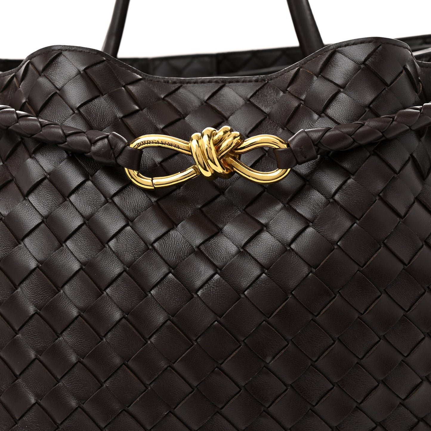 Nappa Intrecciato Large Andiamo Shoulder Bag Fondant