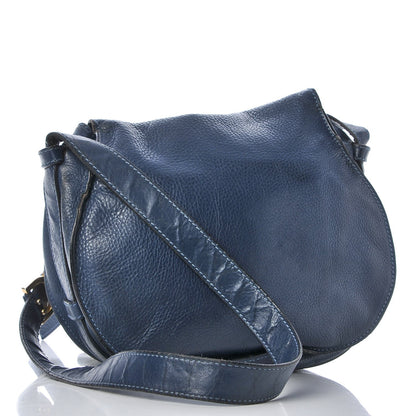 Chloe Calfskin Medium Marcie Round Crossbody Bag Navy 3 of 15