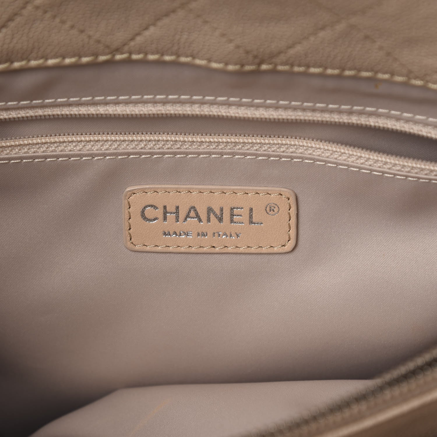 Chanel Caviar Quilted Large Shiva Tote Beige 6 of 15