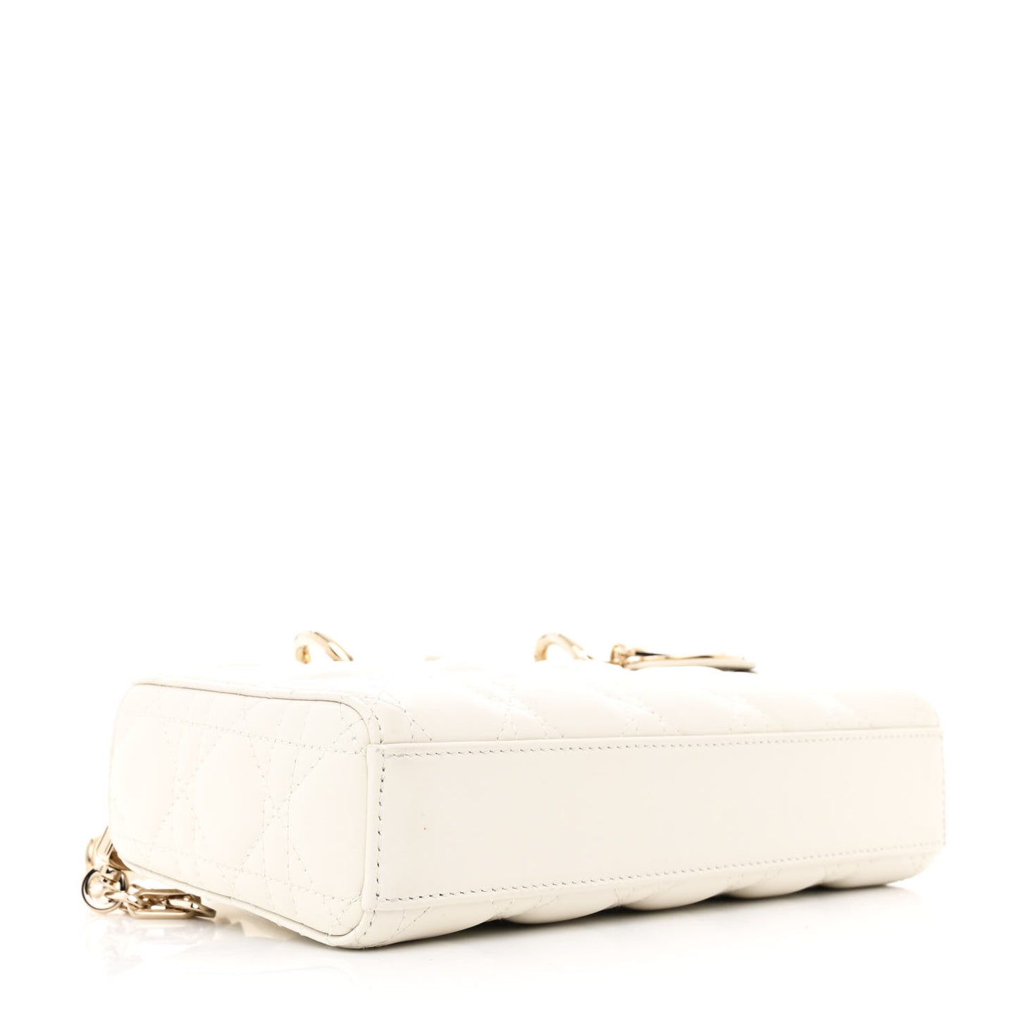 Lambskin Cannage Small Lady D-Joy Latte