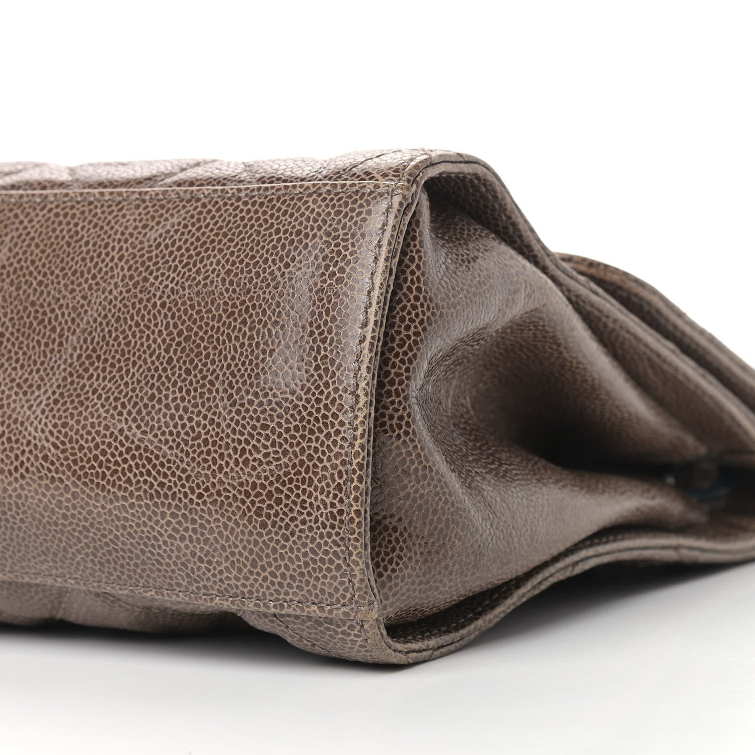 Chanel Crumpled Grained Calfskin Jumbo CC Crave Flap Beige 9 of 11