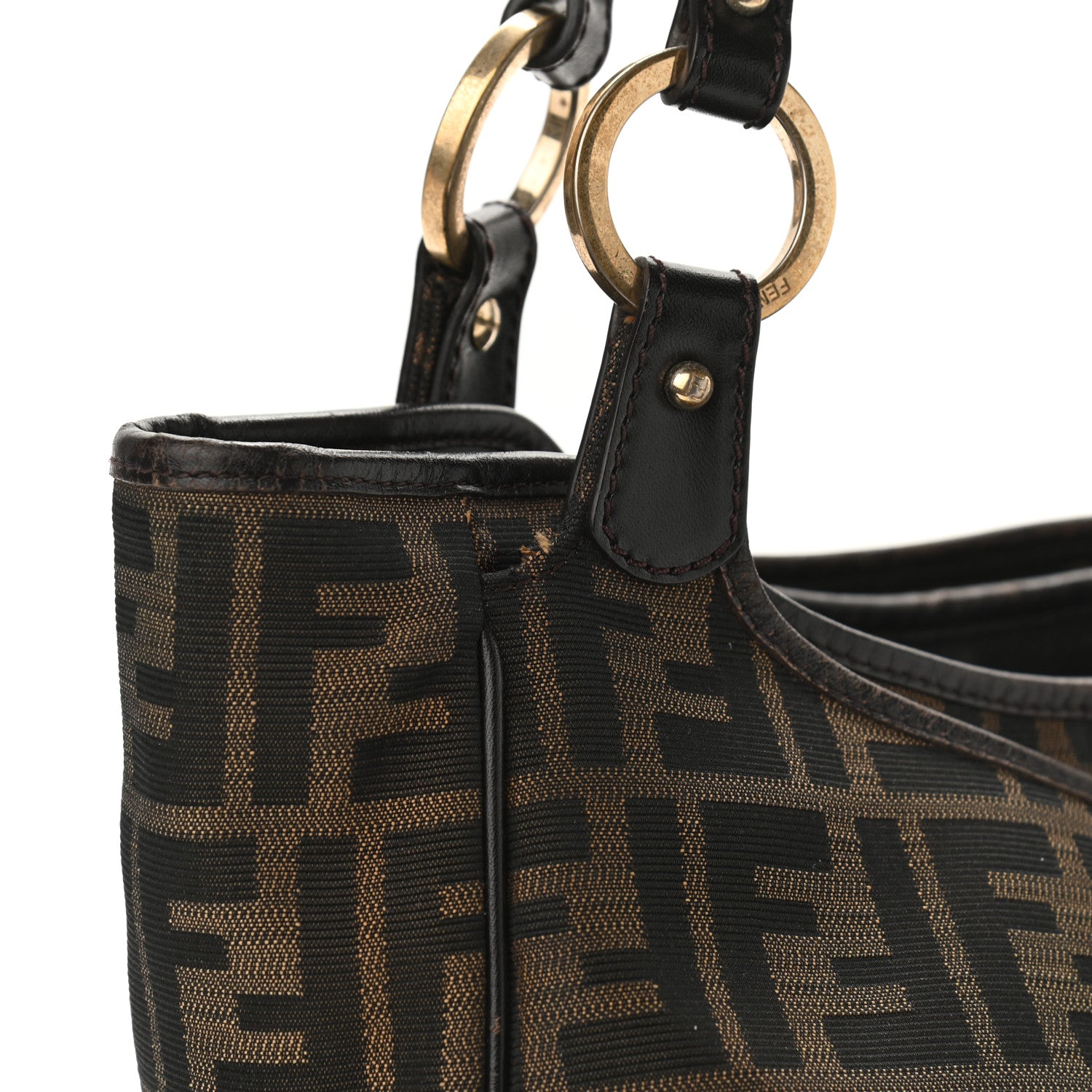 Fendi Zucca Small Chef Shopping Tote Tobacco Moro 13 of 20