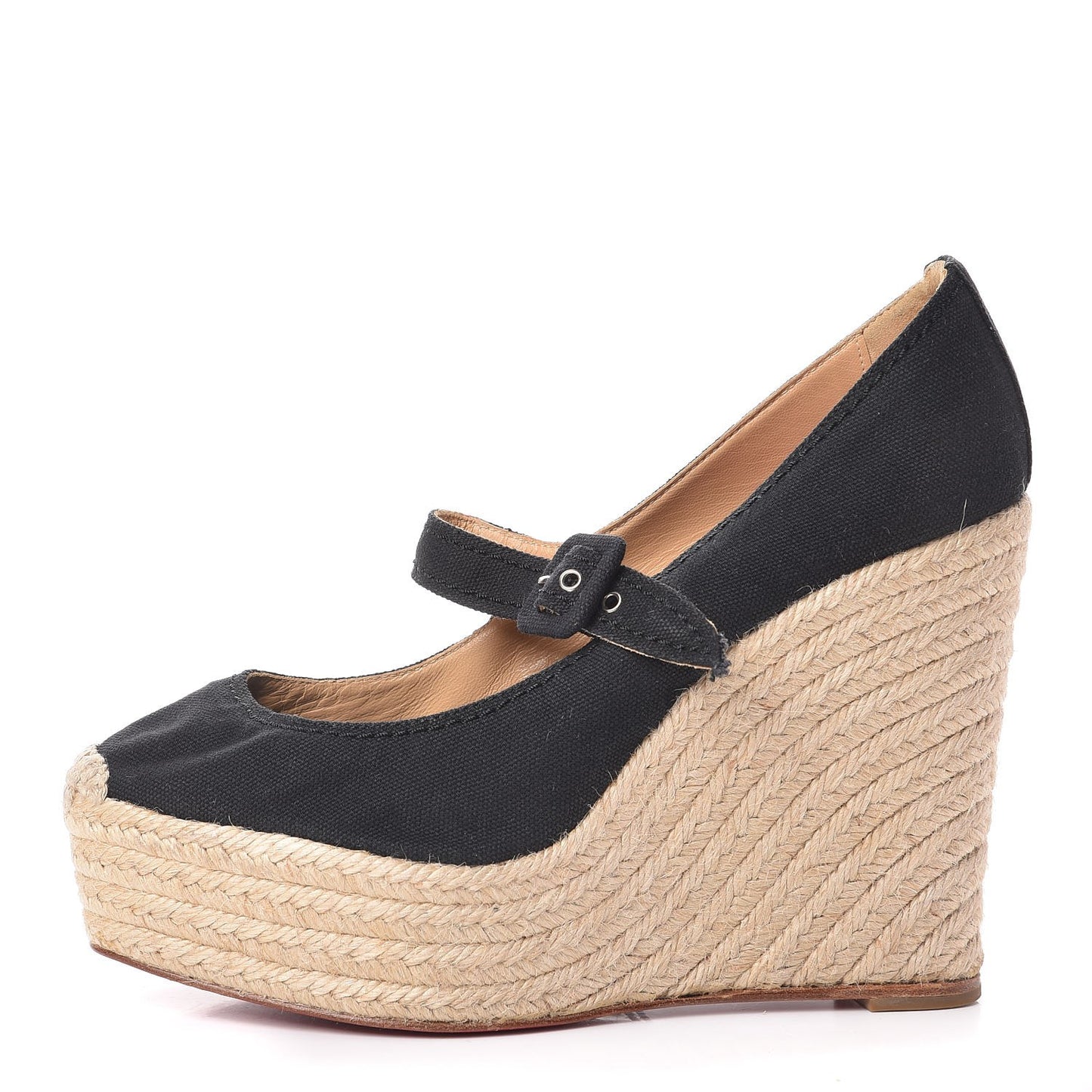 Canvas Mallorca Espadrille Wedges 40 Black