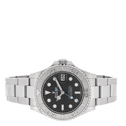 Rolex Stainless Steel Platinum 37mm Oyster Perpetual Date Yacht-Master Watch Slate 268622 2 of 6