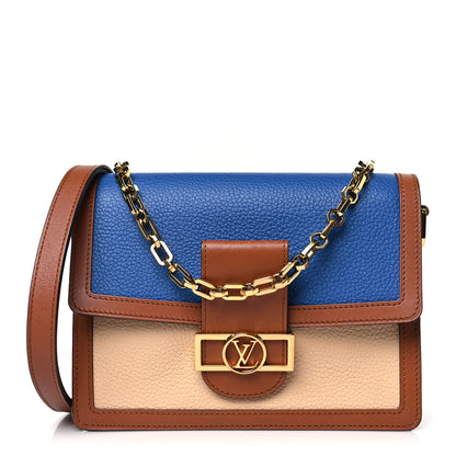 Louis Vuitton Taurillon Dauphine MM Blue Beige 1 of 8