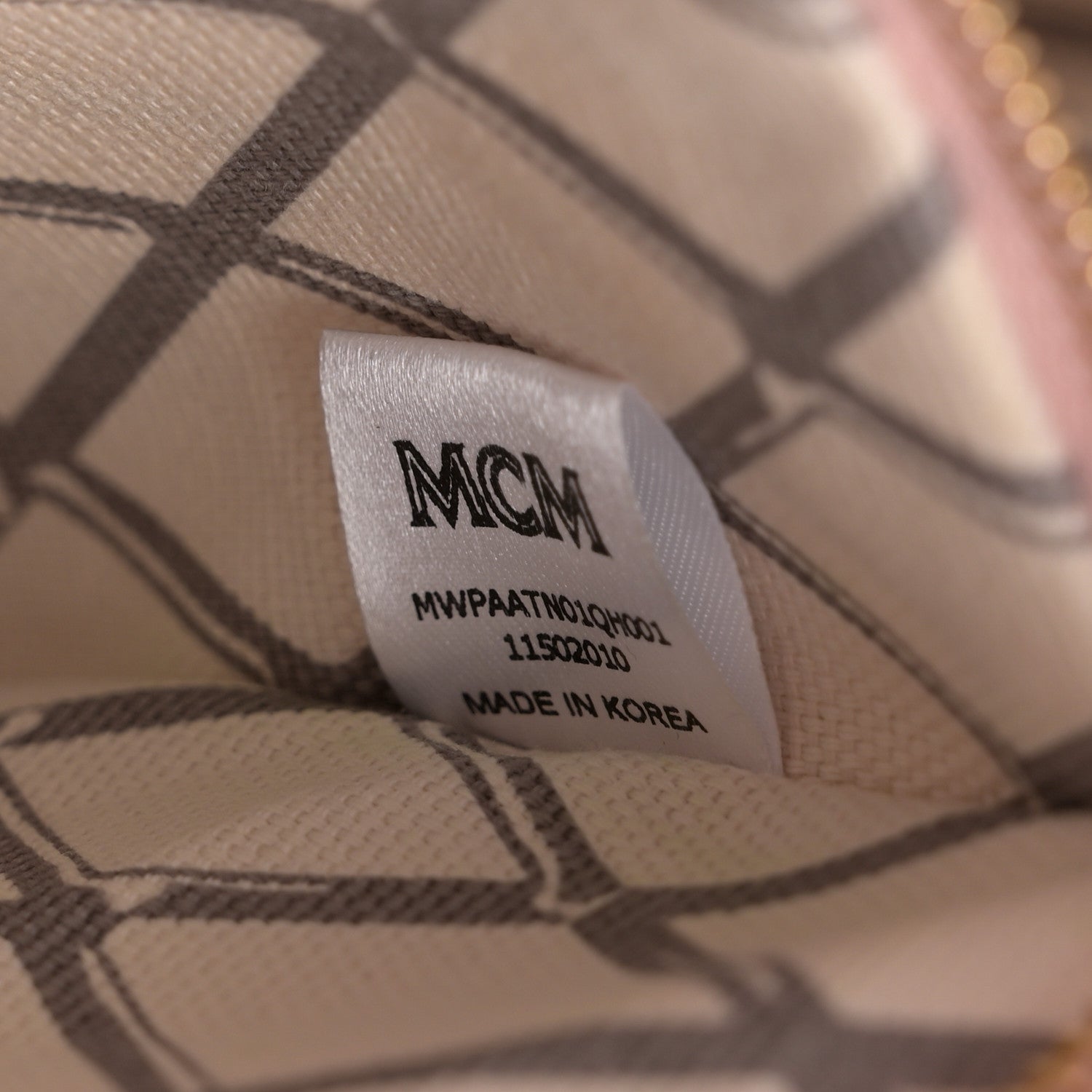 MCM Visetos Toni Shopper Tote Powder Pink 7 of 13