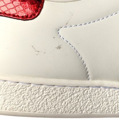 Gucci Calfskin Ayers Bee Embroidered Womens Ace Sneakers 35 White Green 14 of 19