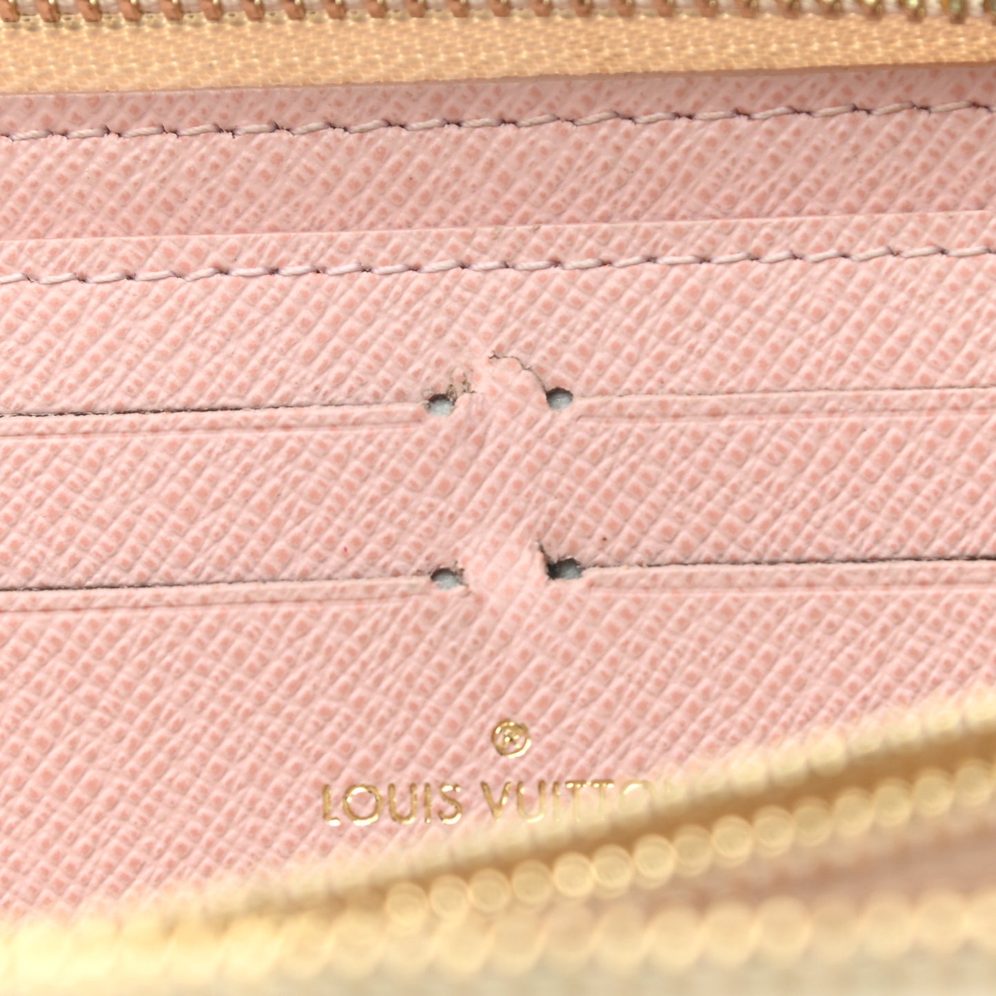 Damier Azur Clemence Wallet Rose Ballerine