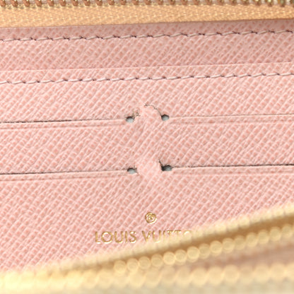 Louis Vuitton Damier Azur Clemence Wallet Rose Ballerine 7 of 8