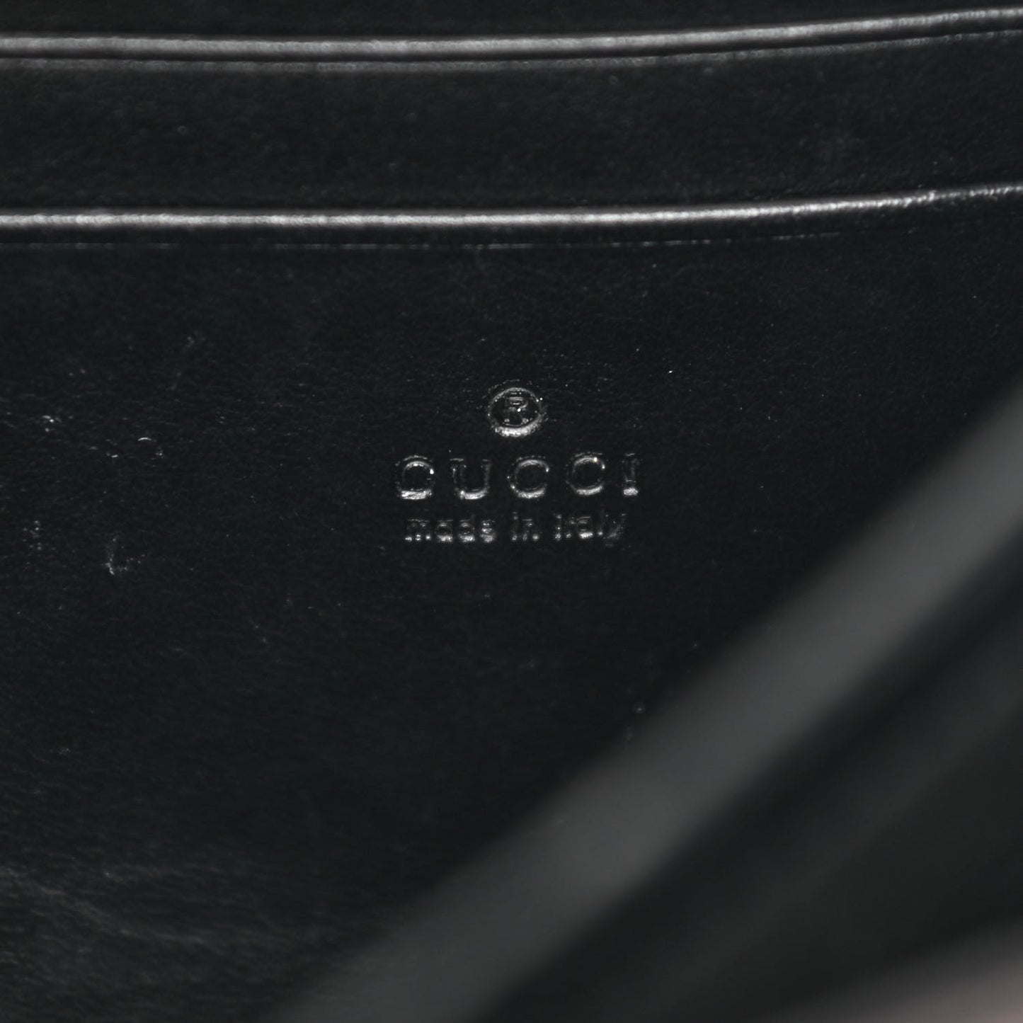 Calfskin Matelasse GG Marmont Chain Wallet Black