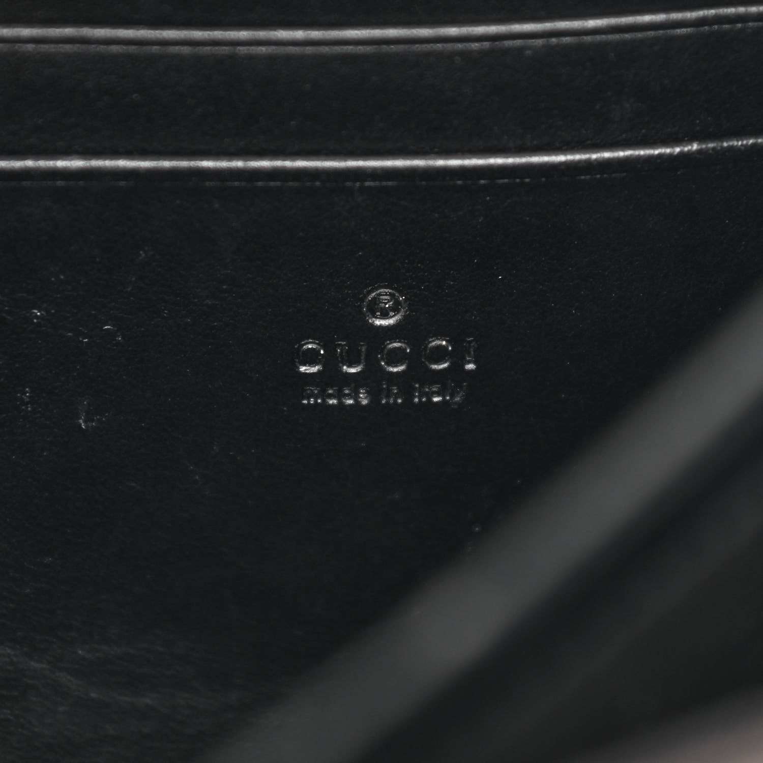 Gucci Calfskin Matelasse GG Marmont Chain Wallet Black 6 of 13
