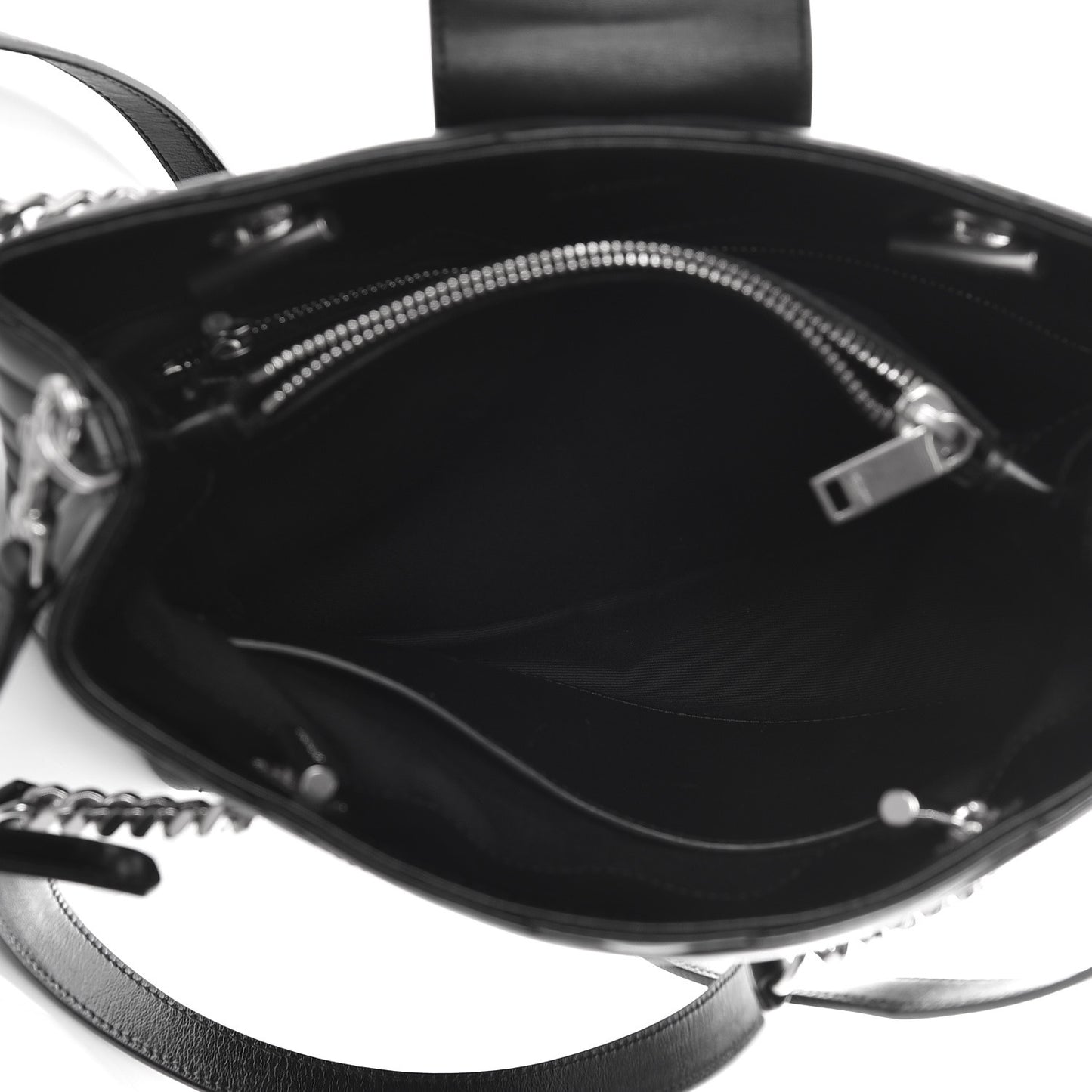 Calfskin Y Quilted Monogram Small Loulou Shopper Black