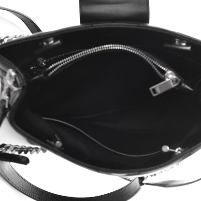 Saint Laurent Calfskin Y Quilted Monogram Small Loulou Shopper Black 7 of 11