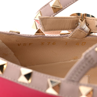 Valentino Garavani Calfskin Nappa Rockstud Cage Ballerina Flats 40 Cyclamin Poudre 8 of 14