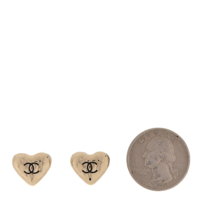 Chanel CC Heart Earrings Gold 2 of 5