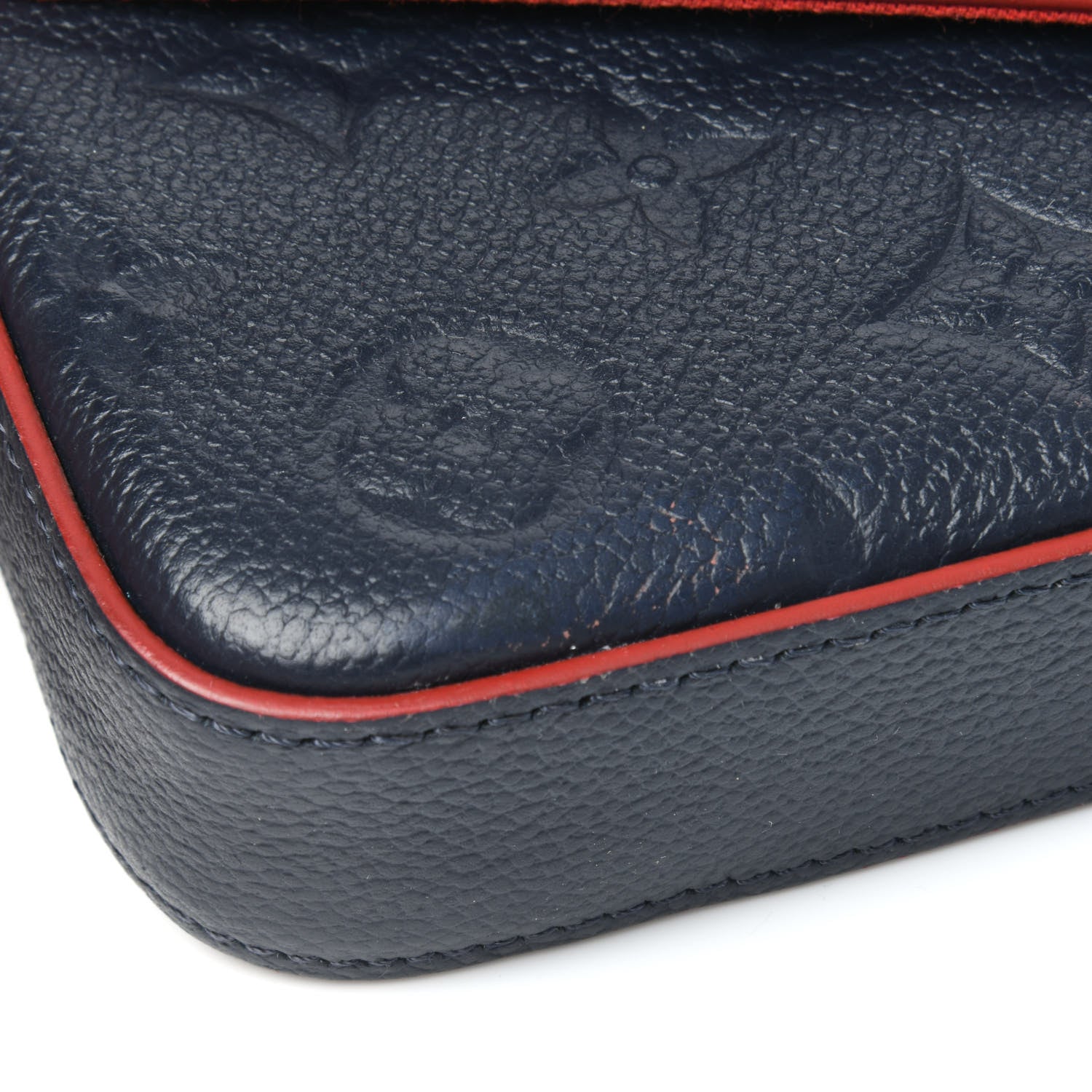 Louis Vuitton Empreinte Pochette Felicie Chain Wallet Marine Rouge 10 of 14