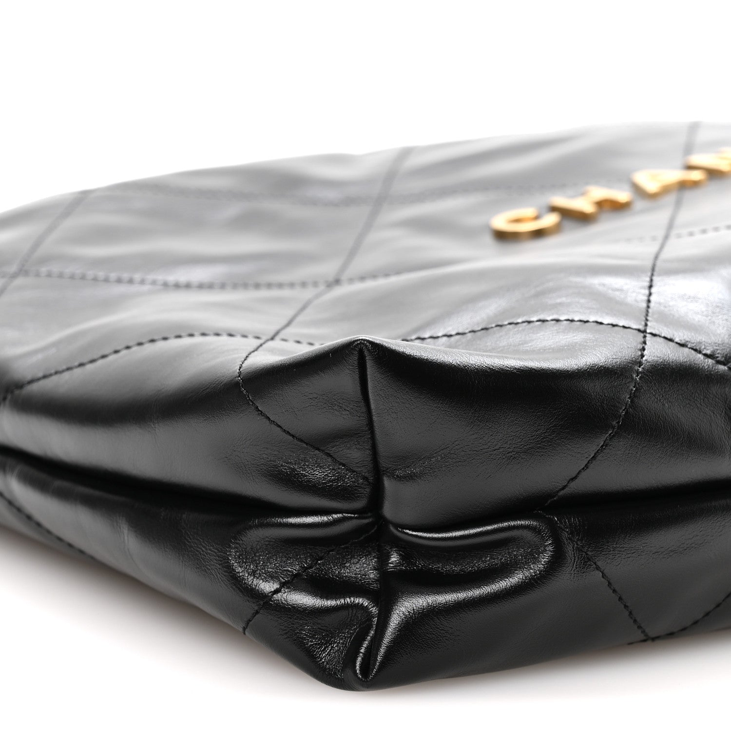 Chanel Shiny Calfskin Quilted Small Chanel 22 Black 10 of 11