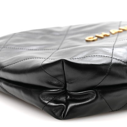 Chanel Shiny Calfskin Quilted Small Chanel 22 Black 10 of 11