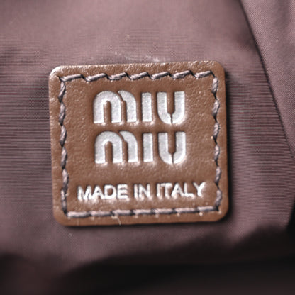 Miu Miu Fabric Crochet Mini Spirit Bag Cacao Celeste 5 of 9