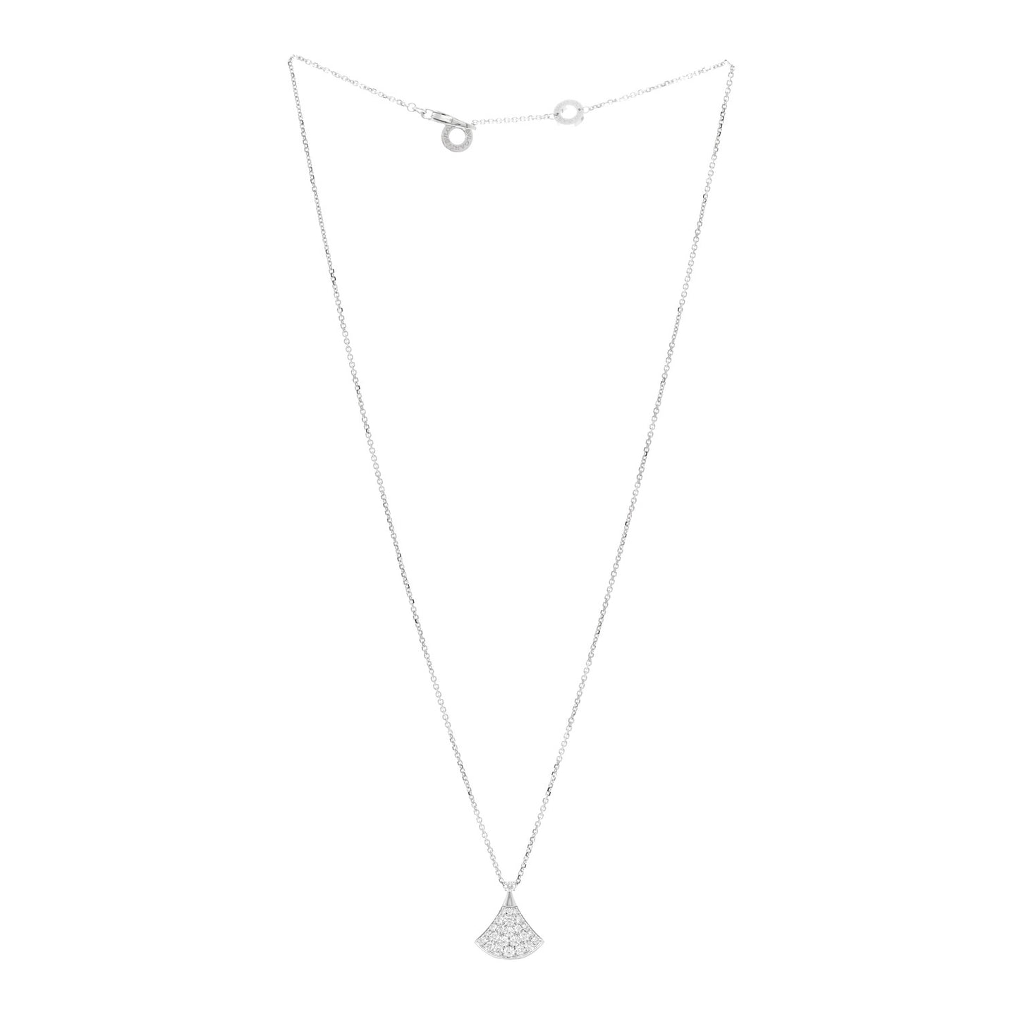 18K White Gold Diamond Divas' Dream Pave Necklace