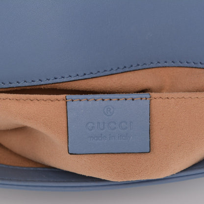 Gucci Calfskin Matelasse Mini GG Marmont Shoulder Bag Clear Sky Blue 6 of 9