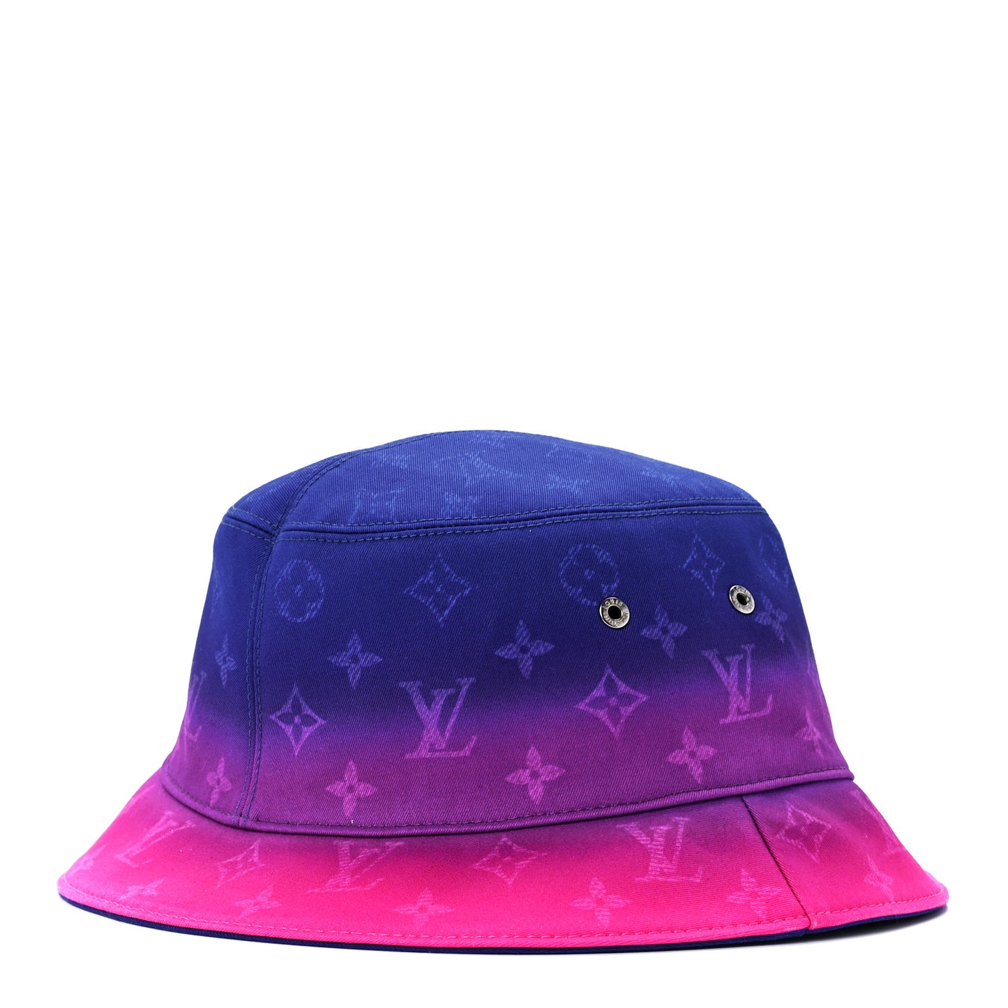 Monogram Illusion Reversible Bucket Hat Pink Purple