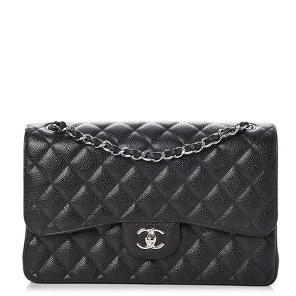 Chanel Caviar Quilted Jumbo Double Flap Black 1 of 7