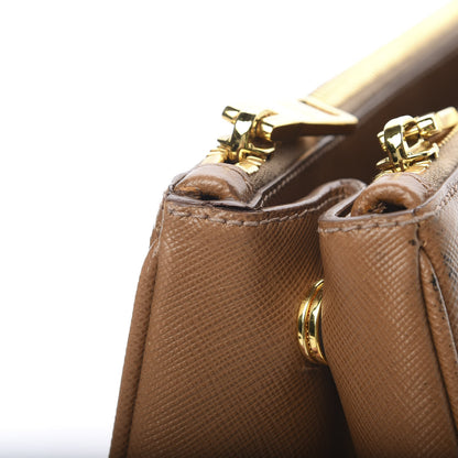Prada Saffiano Small Galleria Double Zip Tote Caramel 20 of 21