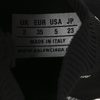 Balenciaga Neoprene Knit Allover Logo Bi-Color Sole Womens Speed Sneakers 35 Black White 19 of 26