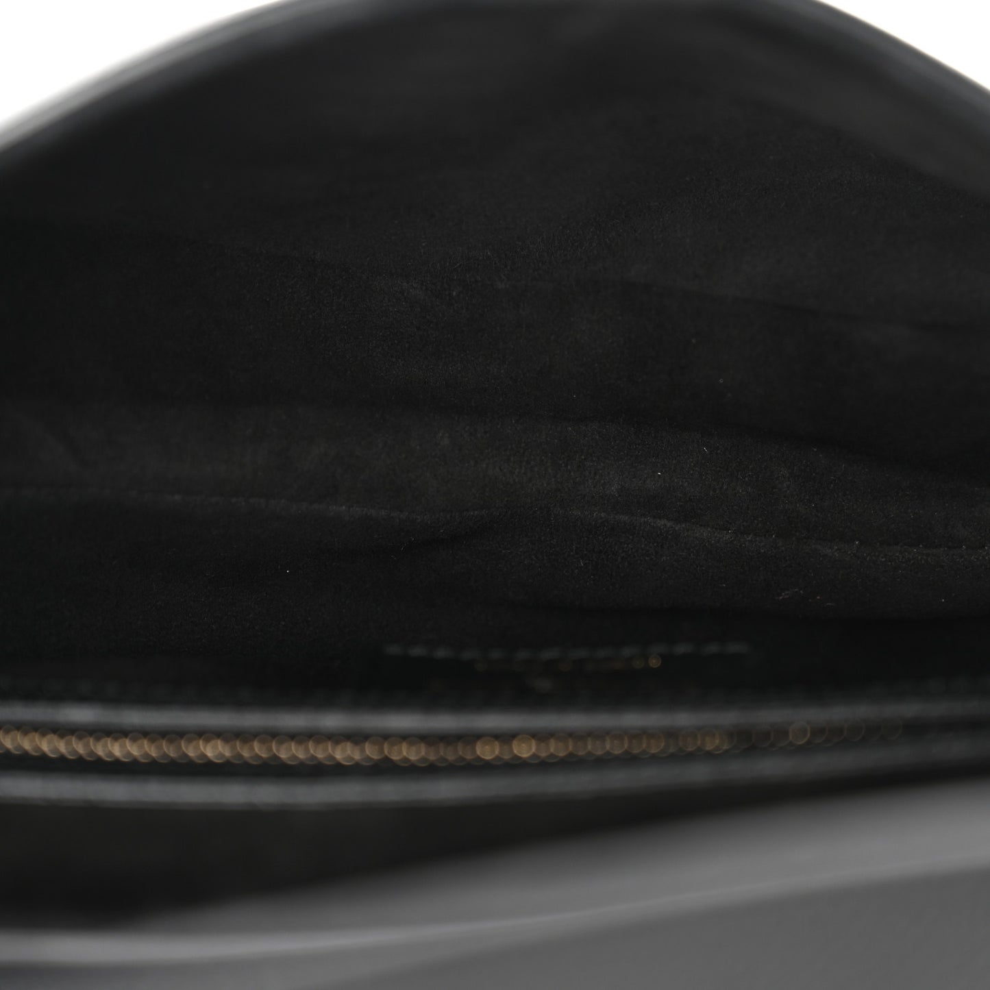 Grained Calfskin Saddle Bag With Strap Black