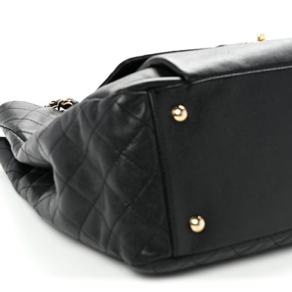 Chanel Caviar Quilted Large Flap Shopping Tote Black 9 of 11