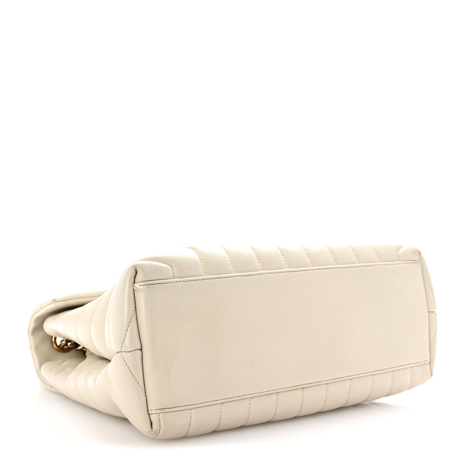 Saint Laurent Calfskin Y Quilted Monogram Medium Loulou Chain Satchel Crema Soft 4 of 9