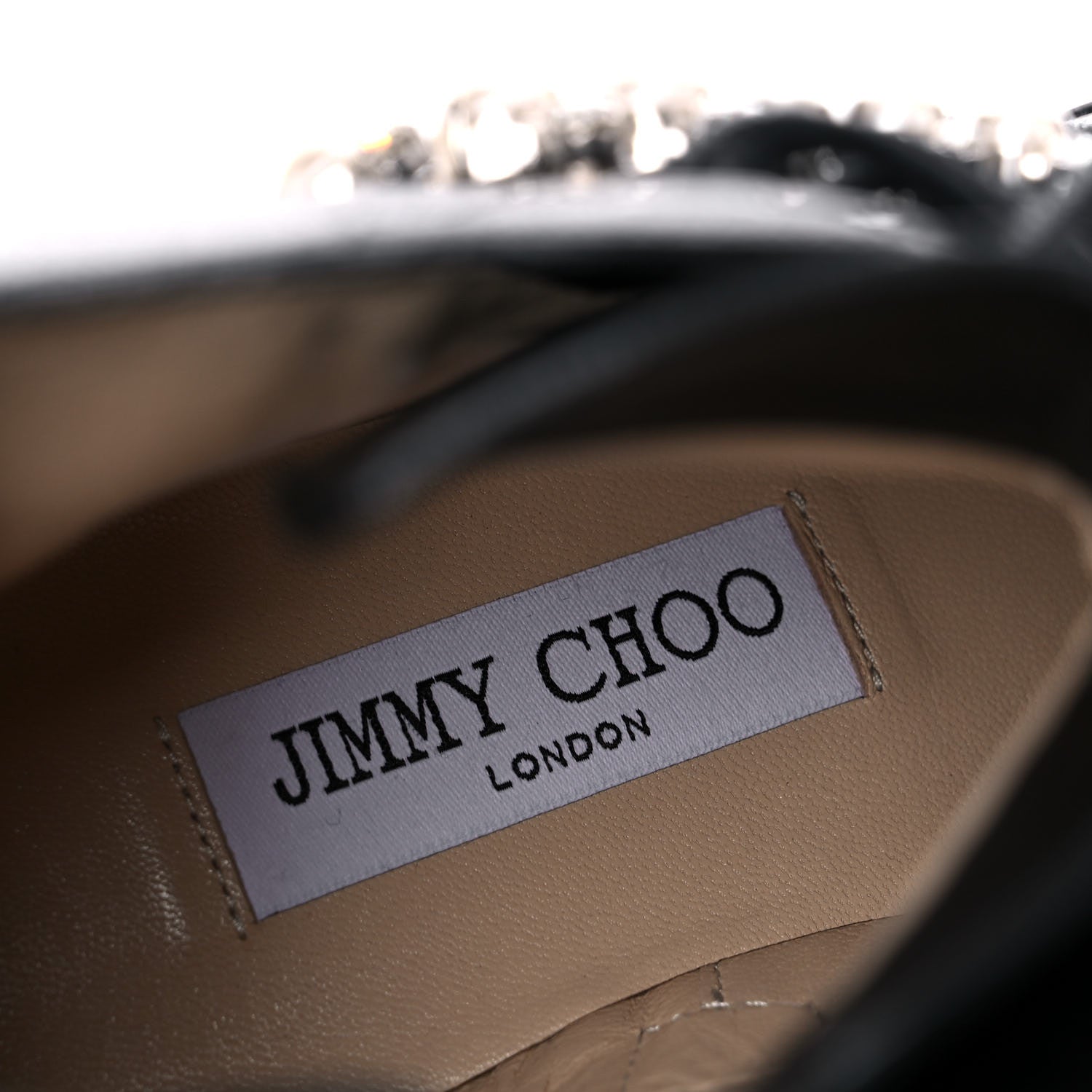 Jimmy Choo Grained Calfskin Crystal Embellished Cruz Combat Boots 38 Black 7 of 7