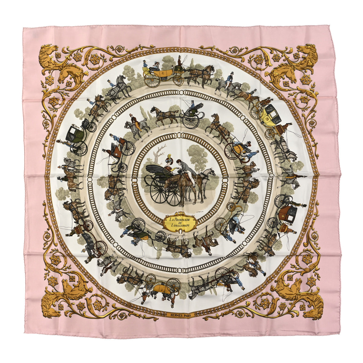 Silk La Promenade de Longchamps Scarf 90