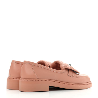 Chanel Lambskin Quilted CC Turnlock Loafers 36 Dark Pink 4 of 9
