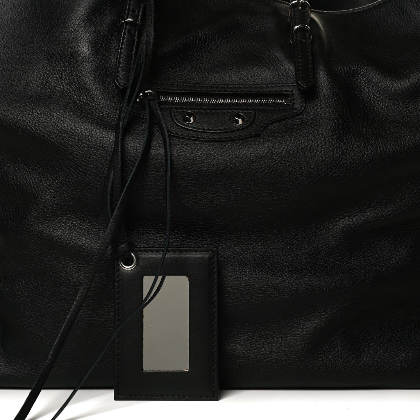 Supple Calfskin Papier A4 Zip Around Tote Black