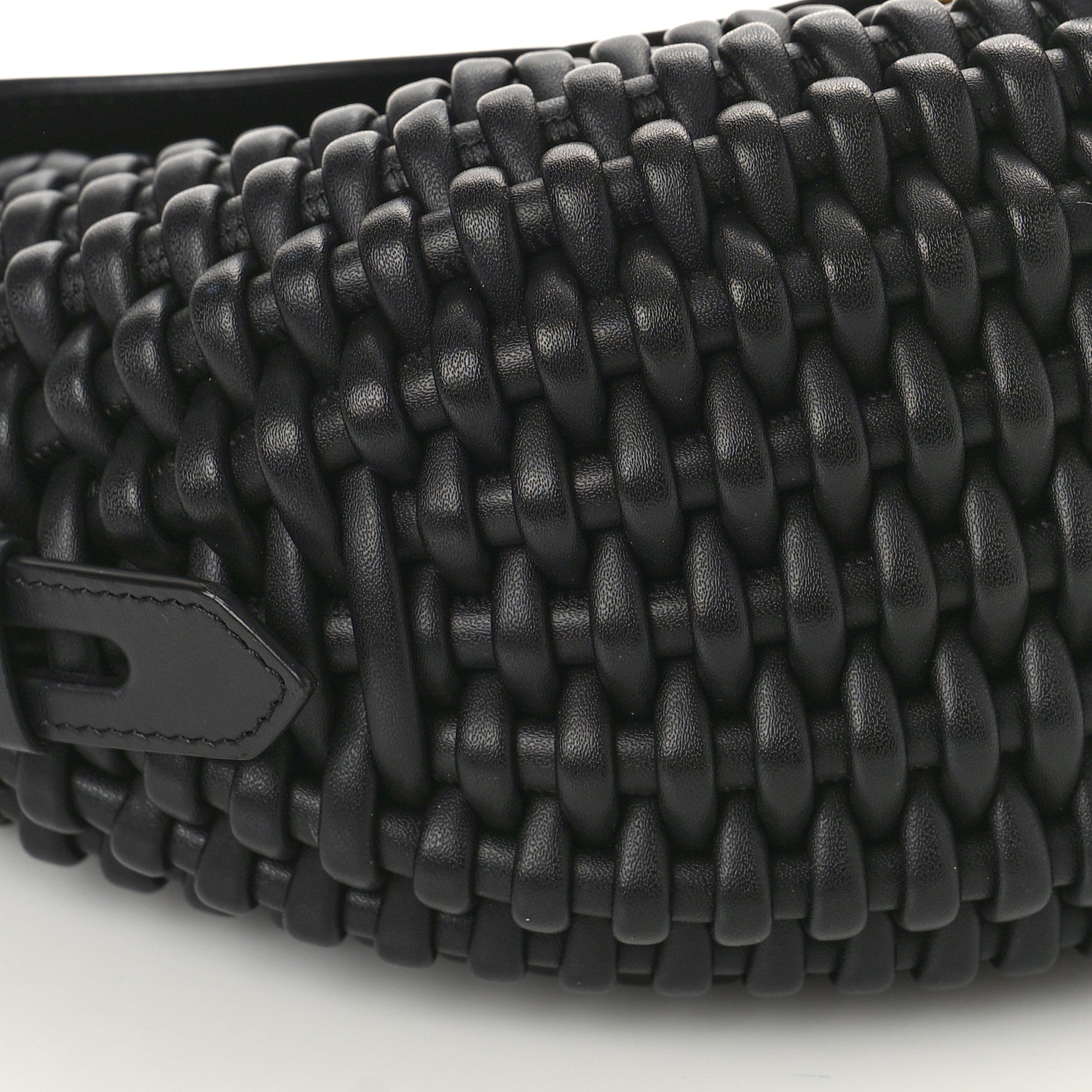 Tom Ford Calfskin Woven T-Twist Crossbody Black 6 of 10