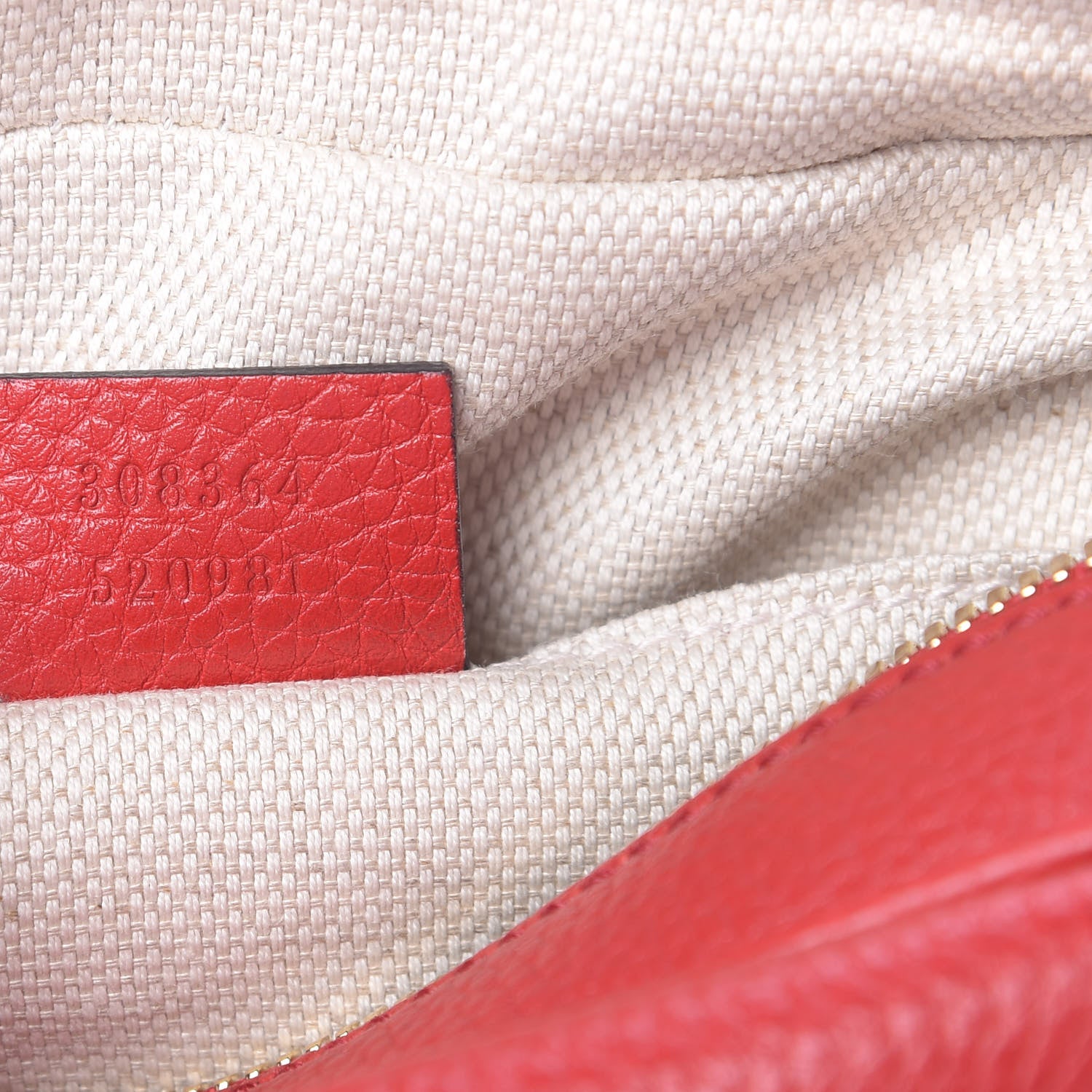 Gucci Pebbled Calfskin Small Soho Disco Bag Vibrant Red 7 of 10