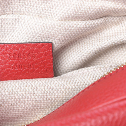 Gucci Pebbled Calfskin Small Soho Disco Bag Vibrant Red 7 of 10