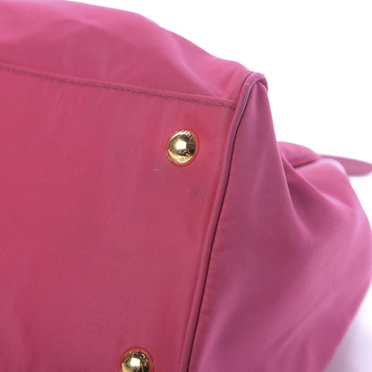 Prada Tessuto Nylon Saffiano Tote Ibisco 8 of 12
